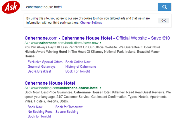 Cahernane Search results