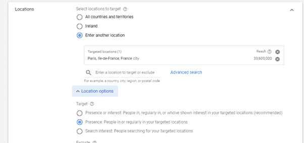 Google-Ads-location-settings