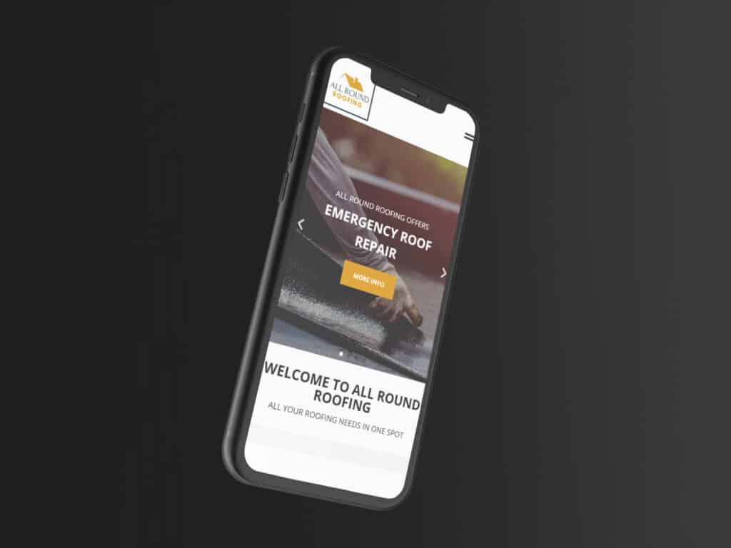 All Round Roofing Website Design Mobile By Sprint Digital Marketing Agency