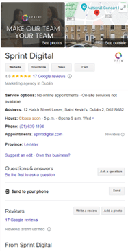 Sprint Digital Google My Business