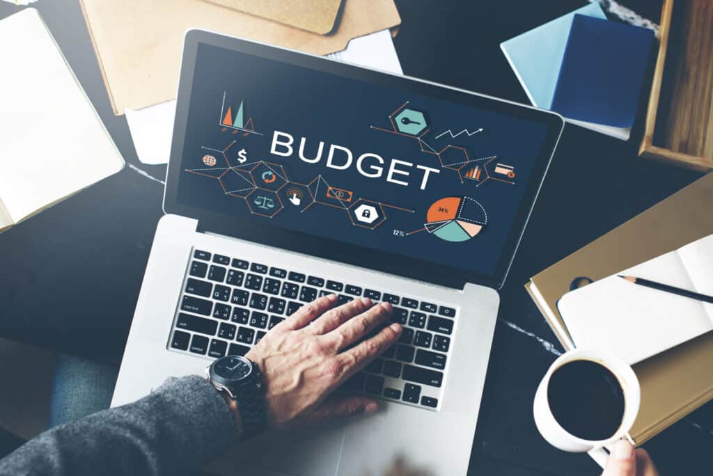 Budget On Laptop Screen Sprint Digital