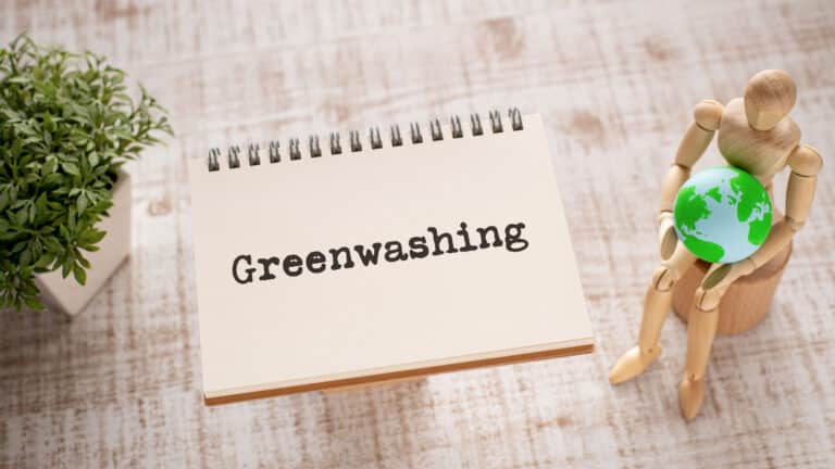 Greenwashing on Page with Globe